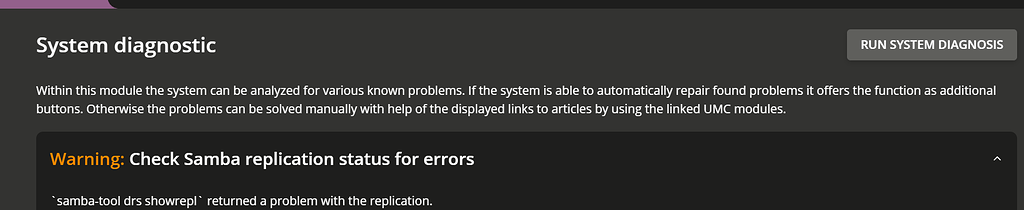 Check Samba replication status for errors - UCS - Univention Corporate ...