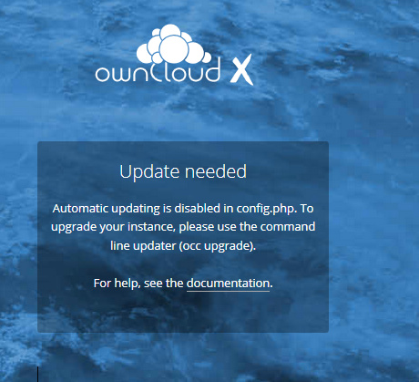 owncloud stuck in maintenance mode