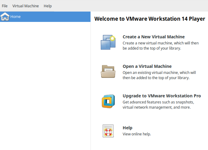 vmware workstation player 14 start problems