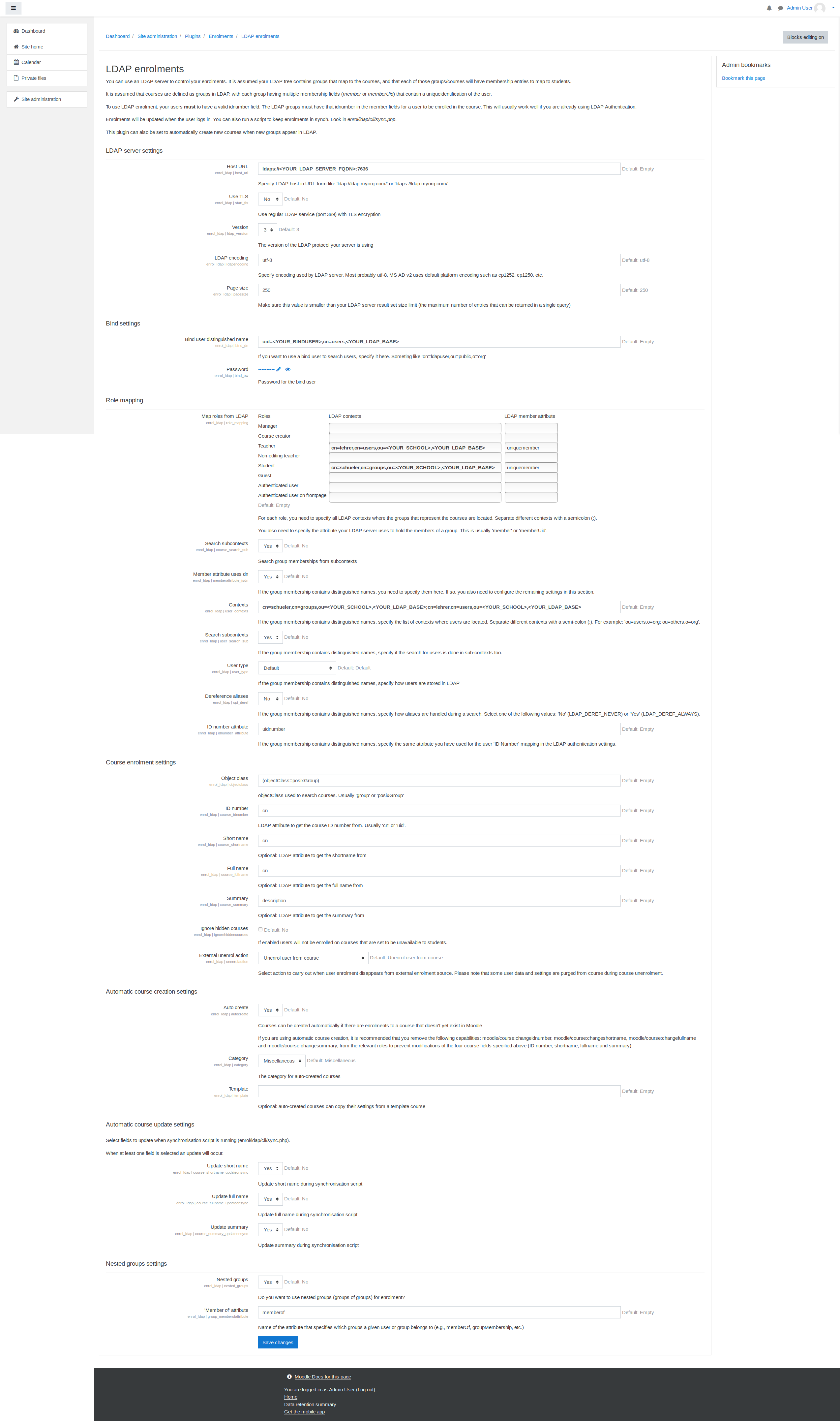 moodle_ldap_enrolments_settings